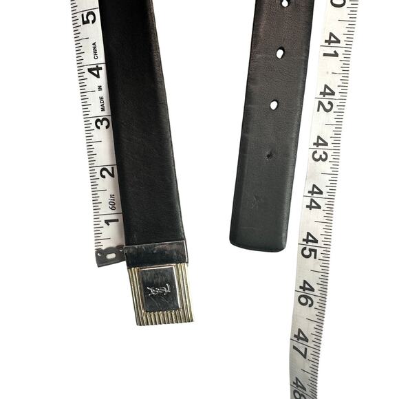 YSL Reversible Leather Belt Mixed Metal Vintage Minimalist Preppy Old Money main image 6